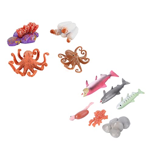 BESTonZON 2 Sätze Wachstumszyklus Der Fische Oktopus-lebenszyklus-Spielzeug Fisch-Modell Oktopus-lebenszyklusspielzeug Kinderspielzeug Lebenszyklusmodelle Lachs-lebenszyklusmodell Abs von BESTonZON