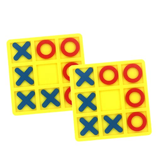 BESTonZON 2 Sätze Xo Schach Schachspielzeug Für Pädagogisches Schach-brettspiel- Spiele Bildungsspielzeug Spiel Für Kinderspielzeug Schachbrett Yellow Abs von BESTonZON