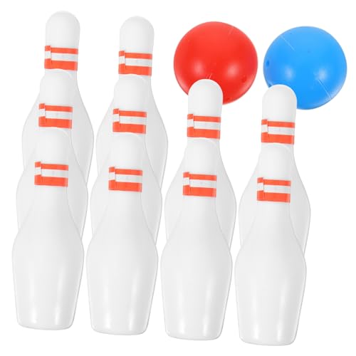 BESTonZON 2 Sätze -bowlingkugel Dinge Blase Miniatur Mini-Bowling-verzierung Mini-hausversorgung Entzückendes Mini-Bowling Mini-hausverzierung Kleines Hauszubehör Harz von BESTonZON