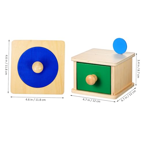 BESTonZON 2 Satz Montessori Holzspielzeug für Kleinkinder Pädagogisches Lernspielzeug mit Geometrischem Steckpuzzle und Münzbox Sicherer Holz Materialmix Fördert Feinmotorik und BESTonZON 2 Satz Montessori Holzspielzeug für Kleinkinder Pädagogisches Lernspielzeug mit Geometrischem Steckpuzzle und Münzbox Sicherer Holz Materialmix Fördert Feinmotorik und von BESTonZON