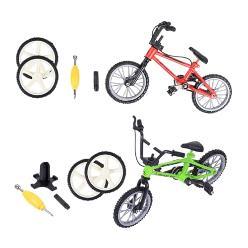 BESTonZON 2 Sets Finger Bike Tischspiel Mini Mountain Bike Finger Aus Kreatives Tischspiel Für Wettkämpfe Freizeit Und Denkspiele + von BESTonZON