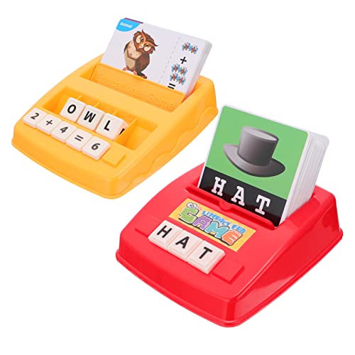 BESTonZON 2 Sets Gehirnspiel Partyspielzeug Für Kinder Puzzle Spielzeug Für Kinder Buchstaben Matching Spielmaschine Konsistentes Spielzeug Für Kinder Spielekonsolen Kinderspielzeug von BESTonZON