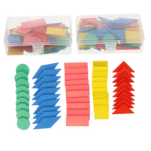 BESTonZON 2 Sets Geometrische Formen Puzzle Für 50 Teile Pro Set Pädagogisches Lernspielzeug Zur Der Feinmotorik Und Geometrischen Kenntnisse Ideal Für Kleinkinder Und von BESTonZON