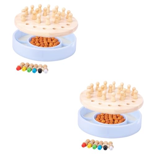 BESTonZON 2 Sets In Eins Muster Memory Schach Memory Schachspielzeug Brettspiel Memory Schachspiel Kinder Schach Memory Match Board Memory Match Stick Schachspiel Faltschachspiel von BESTonZON