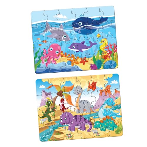 BESTonZON 2 Sets Kinder Puzzle Spielzeug Kinder Puzzles Pädagogisches Puzzle Puzzle Spielzeug Cartoon Puzzle Papier von BESTonZON