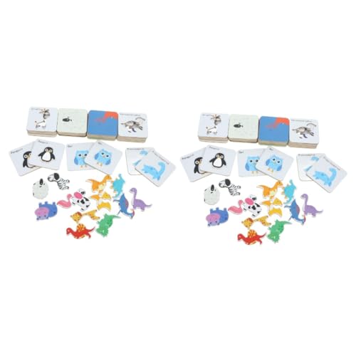 BESTonZON 2 Sets Puzzle Tiere Puzzle Dinosaurier Puzzle Kinderspielzeug Passendes Tierpuzzle Tierpuzzles Für Kleinkinder Tierpuzzles Für Kinder Lernpuzzles Puzzlebrett Puzzlespielzeug von BESTonZON