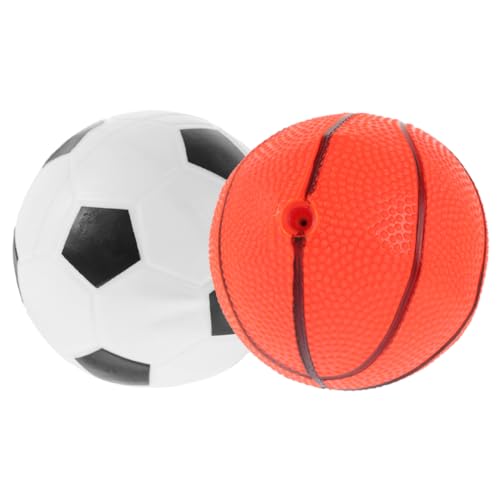 BESTonZON 2 Stück Aufblasbarer Ball Hüpfball Fußball Bälle Für Fußball Kinderspielzeug Sportbälle Kickball Ball Elastizität Springball Spielball Spielplatzbälle PVC von BESTonZON