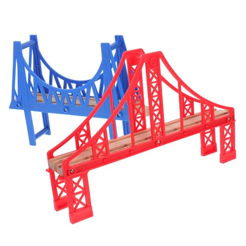 BESTonZON 2 Stück Bahngleis Spielzeug Züge Eisenbahnbrücke Modell Dekorative Brücke Modellbahn Gleisbrücke Spielzeugbrücke Gleissimulation Zugbrücke Dekorative Zugbrücke DIY Spielzeug von BESTonZON