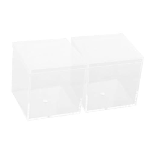 BESTonZON 2 Stück Box Display Box Mini Puzzle Vitrinen Spielzeug Container Spielset Zubehör Klarsichtboxen Puzzle Würfel Container Würfel Spielzeug Vitrine Transparentes Acryl von BESTonZON