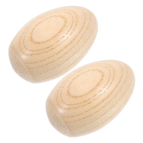 BESTonZON 2 Stück Holz Ei Maracas Shaker Percussion für Musikinstrument Pädagogisch und Unterhaltsam mit Natürlichem Finish BESTonZON 2 Stück Holz Ei Maracas Shaker Percussion für Musikinstrument Pädagogisch und Unterhaltsam mit Natürlichem Finish von BESTonZON