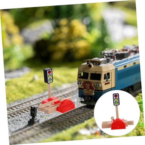 BESTonZON 2 Stück Holz Eisenbahn Zubehör mit Bahnübergang und Verkehrssignal aus Sicherem Holz Pädagogisches für Kreative Kompatibel mit Gängigen Holzeisenbahnsystemen BESTonZON 2 Stück Holz Eisenbahn Zubehör mit Bahnübergang und Verkehrssignal aus Sicherem Holz Pädagogisches für Kreative Kompatibel mit Gängigen Holzeisenbahnsystemen von BESTonZON