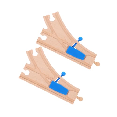 BESTonZON 2 Stück Holzeisenbahn Weichen schienen Set aus Hochwertigem Holz Kompatibel mit Großen Marken Fördert Feinmotorik und Räumliches Denken Pädagogisches BESTonZON 2 Stück Holzeisenbahn Weichen schienen Set aus Hochwertigem Holz Kompatibel mit Großen Marken Fördert Feinmotorik und Räumliches Denken Pädagogisches von BESTonZON