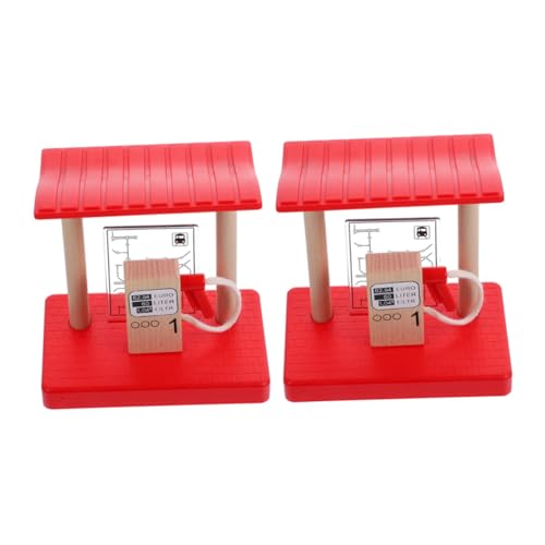 BESTonZON 2 Stück Holzeisenbahn Zubehör Teiliges Holz Gasstation mit Straßensperren Kompatibel mit Modelleisenbahnen Fördert Kognitive Entwicklung und Kreatives BESTonZON 2 Stück Holzeisenbahn Zubehör Teiliges Holz Gasstation mit Straßensperren Kompatibel mit Modelleisenbahnen Fördert Kognitive Entwicklung und Kreatives von BESTonZON