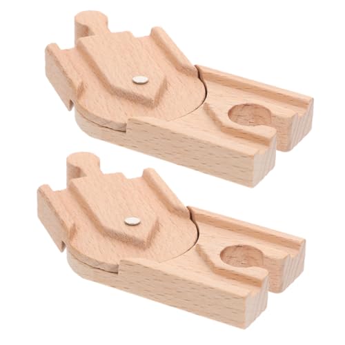 BESTonZON 2 Stück Holzeisenbahn Zubehör Teiliges aus Robustem Holz für Kreative Glatte Oberfläche Erweiterungsschienen für Zugstrecken Fördert Feinmotorik und Fantasie bei Jungen und BESTonZON 2 Stück Holzeisenbahn Zubehör Teiliges aus Robustem Holz für Kreative Glatte Oberfläche Erweiterungsschienen für Zugstrecken Fördert Feinmotorik und Fantasie bei Jungen und von BESTonZON