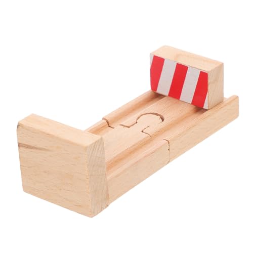 BESTonZON 2 Stück Holzschienen Stoppschiene Teiliges aus Natürlichem Holz Robust Glatt Kinderfreundliches Gleis Zubehör zur Erweiterung von Eisenbahn für Kreative Spielszenen BESTonZON 2 Stück Holzschienen Stoppschiene Teiliges aus Natürlichem Holz Robust Glatt Kinderfreundliches Gleis Zubehör zur Erweiterung von Eisenbahn für Kreative Spielszenen von BESTonZON