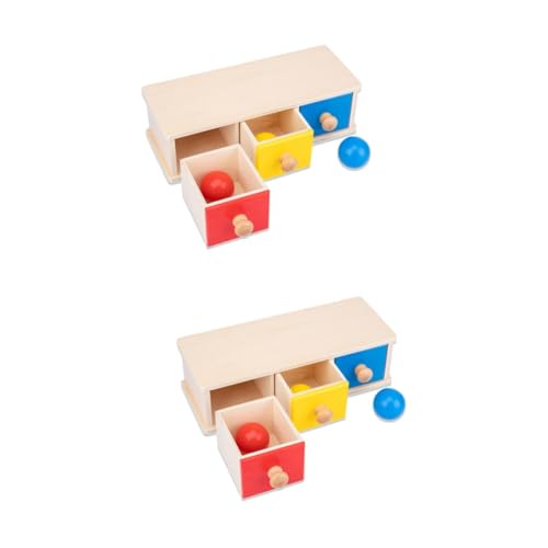 BESTonZON 2 Stück Kugelschublade Lernspielzeug Dreifarbige Schublade Kinder Bildungsspielzeug Eltern Kind Spielzeug Frühes Lehrmittel Kinder Lehrmittel Kinderspielzeug von BESTonZON