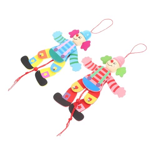 BESTonZON 2 Stück Lustige Clown Marionette aus Holz Teiliges Interaktives Fadenspielzeug für Eltern Junge Mädchen Spiel Fingerfertigkeit Training Puppentheater Dekoration Zufällige Farbe BESTonZON 2 Stück Lustige Clown Marionette aus Holz Teiliges Interaktives Fadenspielzeug für Eltern Junge Mädchen Spiel Fingerfertigkeit Training Puppentheater Dekoration Zufällige Farbe von BESTonZON