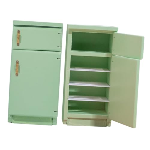 BESTonZON 2 Stück Maßstab Kleiner Retro Mini Kühlschrank für Rollenspiel und Kreative Wohnraumdekoration in Hellgrün BESTonZON 2 Stück Maßstab Kleiner Retro Mini Kühlschrank für Rollenspiel und Kreative Wohnraumdekoration in Hellgrün von BESTonZON