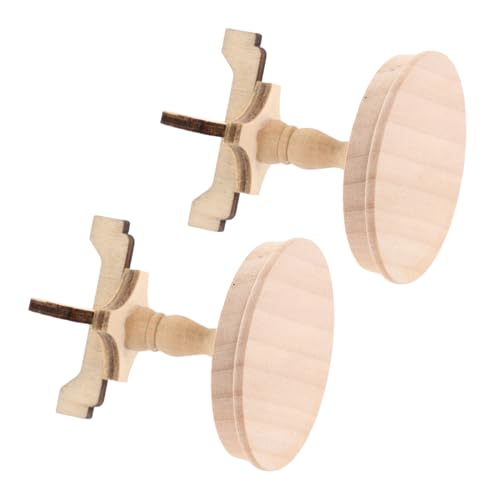 BESTonZON 2 Stück Maßstab Runder Kleiner Holz Beistelltisch Naturbelassener Kaffeetisch für Puppenhaus Wohnzimmer Dekoration BESTonZON 2 Stück Maßstab Runder Kleiner Holz Beistelltisch Naturbelassener Kaffeetisch für Puppenhaus Wohnzimmer Dekoration von BESTonZON