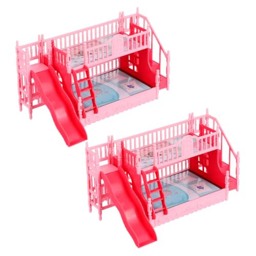 BESTonZON 2 Stück Mini Bett Mini Etagenbett Modell Babypuppenzubehör Puppenhausbett Puppenhaus Babymöbel Betten Rollenspielbett Puppenhaus Ornamente Kleines BESTonZON 2 Stück Mini Bett Mini Etagenbett Modell Babypuppenzubehör Puppenhausbett Puppenhaus Babymöbel Betten Rollenspielbett Puppenhaus Ornamente Kleines von BESTonZON