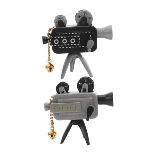 BESTonZON 2 Stück Mini Filmprojektor Retro Modell Handkurbel Miniatur Vintage Projektor Figurine Plastik Desktop Dekoration für Büro und Zuhause BESTonZON 2 Stück Mini Filmprojektor Retro Modell Handkurbel Miniatur Vintage Projektor Figurine Plastik Desktop Dekoration für Büro und Zuhause von BESTonZON
