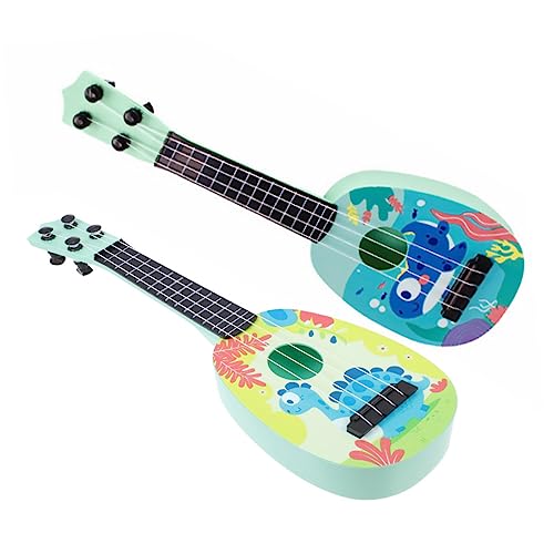 BESTonZON 2 Stück Mini Gitarre Spielzeug Kleine Ukulele Spielzeuggitarre Musikinstrument Mini Spielzeug Mini Gitarre Ukulele Spielzeug Für Babys Musikspielzeug Kindergitarren von BESTonZON