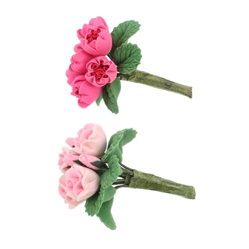 BESTonZON 2 Stück Miniatur Blumenarrangement für Puppenhaus Kleine Künstliche Blumenbouquets in Rosa und Realistische Dekoration für Miniaturhäuser DIY Zubehör für Mini-puppenhaus BESTonZON 2 Stück Miniatur Blumenarrangement für Puppenhaus Kleine Künstliche Blumenbouquets in Rosa und Realistische Dekoration für Miniaturhäuser DIY Zubehör für Mini-puppenhaus von BESTonZON