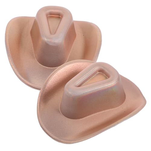 BESTonZON 2 Stück Miniatur Cowboy Hüte Bunte Mini Hüte für Puppendekoration Leichtes DIY Party Zubehör Farbenfrohes Ornament für Weinflaschen und Kleine Puppen BESTonZON 2 Stück Miniatur Cowboy Hüte Bunte Mini Hüte für Puppendekoration Leichtes DIY Party Zubehör Farbenfrohes Ornament für Weinflaschen und Kleine Puppen von BESTonZON