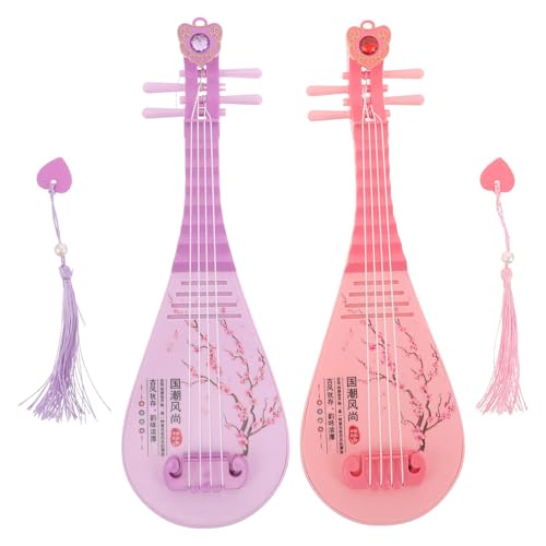 BESTonZON 2 Stück Miniatur-Instrument im chinesischen Stil, Requisite, Mini-Vintage-Instrument, Modell, kleines Retro-Spielzeug für Puppenhaus-Dekoration, Kinderspielzeug BESTonZON 2 Stück Miniatur-Instrument im chinesischen Stil, Requisite, Mini-Vintage-Instrument, Modell, kleines Retro-Spielzeug für Puppenhaus-Dekoration, Kinderspielzeug von BESTonZON