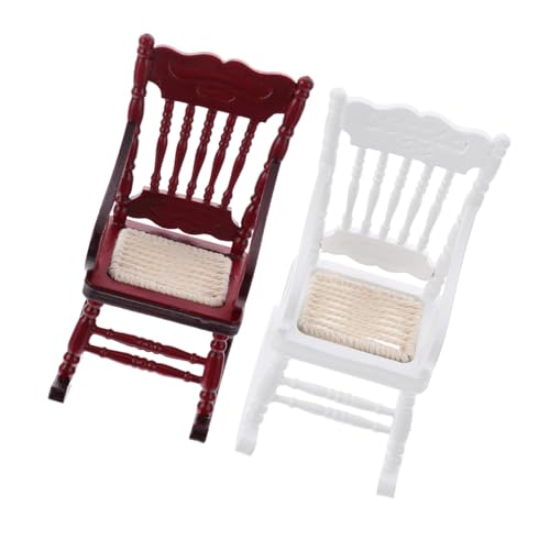 BESTonZON 2 Stück Miniatur Schaukelstuhl Mini Stuhl Kleiner Schaukelstuhl Miniatur Stühle Für Puppenhaus Mini Simulationsstuhl Puppenhaus Schmuck Winzige Hausmöbel Ornament BESTonZON 2 Stück Miniatur Schaukelstuhl Mini Stuhl Kleiner Schaukelstuhl Miniatur Stühle Für Puppenhaus Mini Simulationsstuhl Puppenhaus Schmuck Winzige Hausmöbel Ornament von BESTonZON