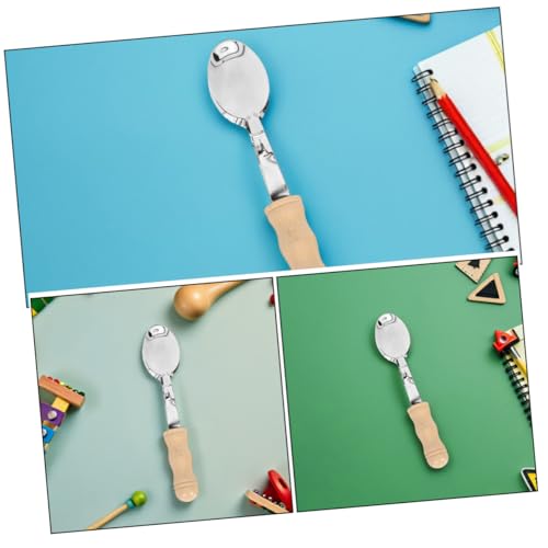 BESTonZON 2 Stück Musiklöffel Metall mit Holzgriff Tragbares Percussion Instrument Klarer Einfach zu Geeignet für Anfänger und Musikfreunde für Partys und Outdoor Einsatz BESTonZON 2 Stück Musiklöffel Metall mit Holzgriff Tragbares Percussion Instrument Klarer Einfach zu Geeignet für Anfänger und Musikfreunde für Partys und Outdoor Einsatz von BESTonZON
