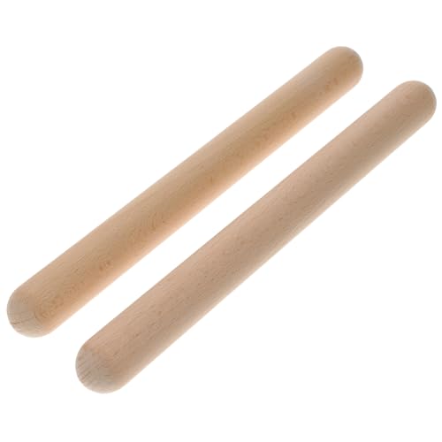 BESTonZON 2 Stück Musiksticks aus Holz Teiliges Percussion Instrument Zubehör Sichere Runde Enden Pädagogisches Schlaginstrument für Rhythmustraining und Frühkindliche Musikalische BESTonZON 2 Stück Musiksticks aus Holz Teiliges Percussion Instrument Zubehör Sichere Runde Enden Pädagogisches Schlaginstrument für Rhythmustraining und Frühkindliche Musikalische von BESTonZON