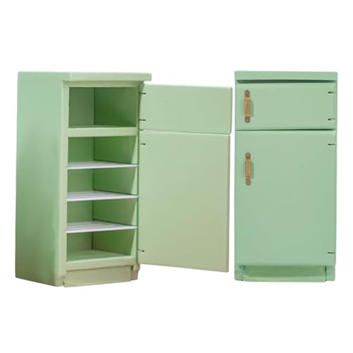 BESTonZON 2 Stück Puppenhaus-küchenzubehör Robuster Retro-kühlschrank für Kreative Fotografie Miniatur-Szene und Puppenhausdeko Kompakt und Vielseitig BESTonZON 2 Stück Puppenhaus-küchenzubehör Robuster Retro-kühlschrank für Kreative Fotografie Miniatur-Szene und Puppenhausdeko Kompakt und Vielseitig von BESTonZON