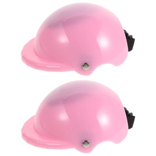 BESTonZON 2 Stück Puppenhelm Fahrradzubehör Rollerhelm Mädchen Fahrradhelm Fahrradzubehör 17 Zoll Babypuppenzubehör 18 Zoll Puppe 14 Zoll Puppenzubehör Rosa Kunststoff von BESTonZON