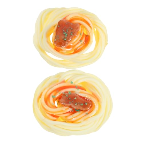 BESTonZON 2 Stück Realistische Künstliche Spaghetti Requisiten aus Detailgetreue Italienische Nudel Modelle Vielseitige Dekoration für Restaurant Party Küchen und Theaterszenen BESTonZON 2 Stück Realistische Künstliche Spaghetti Requisiten aus Detailgetreue Italienische Nudel Modelle Vielseitige Dekoration für Restaurant Party Küchen und Theaterszenen von BESTonZON