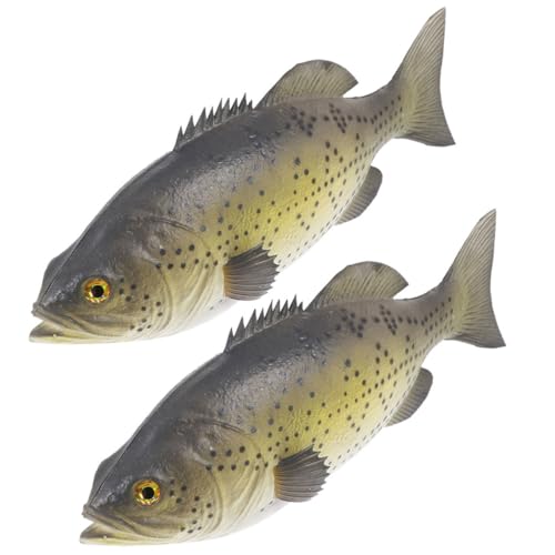 BESTonZON 2 Stück Realistisches Teiliges PU Fischmodell Simulierte Dekofigur Lebensechte Fake Fish Models für Wohn und Gartendekoration Robustes Tiermodell Pädagogisches Lernspielzeug BESTonZON 2 Stück Realistisches Teiliges PU Fischmodell Simulierte Dekofigur Lebensechte Fake Fish Models für Wohn und Gartendekoration Robustes Tiermodell Pädagogisches Lernspielzeug von BESTonZON