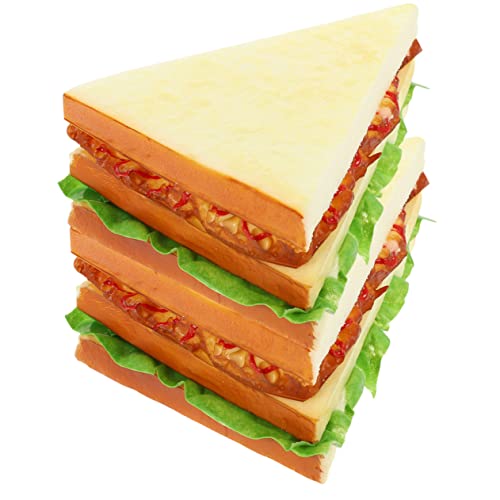 BESTonZON 2 Stück Realistisches Teiliges PU Sandwich Modell Lebensechte Simulation für Dekoration Fotografie Requisite Küchen und Restaurant Deko Vielseitiges Food Prop BESTonZON 2 Stück Realistisches Teiliges PU Sandwich Modell Lebensechte Simulation für Dekoration Fotografie Requisite Küchen und Restaurant Deko Vielseitiges Food Prop von BESTonZON