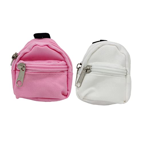 BESTonZON 2 Stück Simulation Schultasche Mädchen Rucksack Rucksäcke Für Mädchen Mädchen Rucksäcke Mädchen Geldbörsen Mini Puppentasche Mini Bücher Rucksäcke Mädchen Geldbörsen Spielzeug von BESTonZON