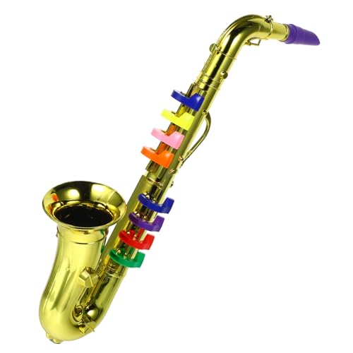 BESTonZON 2 Stück Spielzeug Saxophon Kinder Spielzeug Trompete Geräuschmacher Spielzeug Gitarre Spielzeug Trompete Metallische Flöten Kinder Musikspielzeug Trompete Für Kinder von BESTonZON