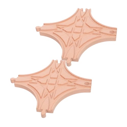 BESTonZON 2 Stück Teiliges Holz Eisenbahn Gleisverbinder Mehrfach-weichen Schienen Erweiterung für Spielzeugeisenbahn Nahtlose Verbindung Kompatibel mit Verschiedenen Holz Zugspielzeugen BESTonZON 2 Stück Teiliges Holz Eisenbahn Gleisverbinder Mehrfach-weichen Schienen Erweiterung für Spielzeugeisenbahn Nahtlose Verbindung Kompatibel mit Verschiedenen Holz Zugspielzeugen von BESTonZON