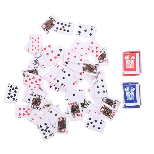 BESTonZON 2 Stück Teiliges Kleiner Spielkarten aus Robustem Material Vielseitig für Brettspiele Puppenhaus Deko und Kartenspiele Geeignet für Erwachsene und Familien Zufälliger Stil BESTonZON 2 Stück Teiliges Kleiner Spielkarten aus Robustem Material Vielseitig für Brettspiele Puppenhaus Deko und Kartenspiele Geeignet für Erwachsene und Familien Zufälliger Stil von BESTonZON