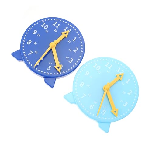 BESTonZON 2 Stück Teiliges Lernuhr Modellset für Bunte Schul Unterrichtsuhren mit Beweglichen Zeigern Interaktives Lernspielzeug Zeitverständnis und Koordinativer Zufällige Farbe BESTonZON 2 Stück Teiliges Lernuhr Modellset für Bunte Schul Unterrichtsuhren mit Beweglichen Zeigern Interaktives Lernspielzeug Zeitverständnis und Koordinativer Zufällige Farbe von BESTonZON