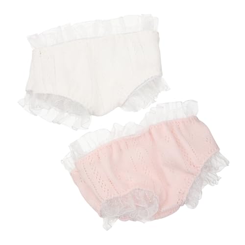 BESTonZON 2 Stück Teiliges Puppenunterwäsche Mädchen Wiederverwendbare Puppenhöschen mit Spitzen Kindgerechtes Puppenzubehör für Rollenspiele und Puppenkleidung BESTonZON 2 Stück Teiliges Puppenunterwäsche Mädchen Wiederverwendbare Puppenhöschen mit Spitzen Kindgerechtes Puppenzubehör für Rollenspiele und Puppenkleidung von BESTonZON