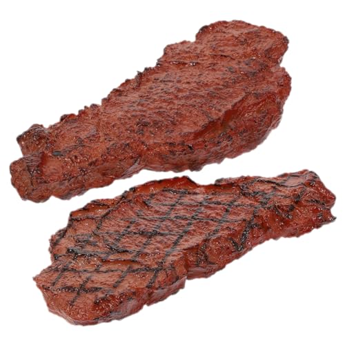 BESTonZON 2 Stück Teiliges Steak Modell Realistische Künstliche Steak Requisiten für Rollenspiel Kochspielzeug Fotografie Requisiten Küchen Dekoration Geburtstagsspielzeug BESTonZON 2 Stück Teiliges Steak Modell Realistische Künstliche Steak Requisiten für Rollenspiel Kochspielzeug Fotografie Requisiten Küchen Dekoration Geburtstagsspielzeug von BESTonZON