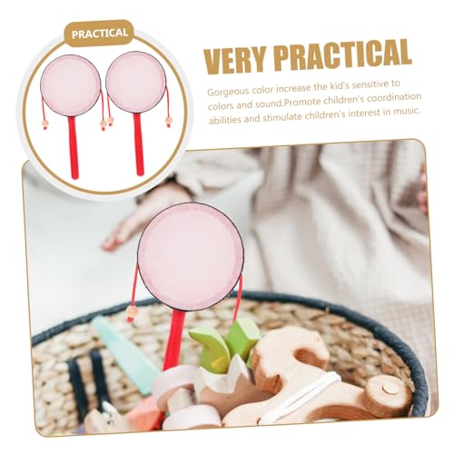 BESTonZON 2 Stück Teiliges Wellenrassel Handtrommeln für Pädagogisches Schlaginstrument zur Koordination und Hörtraining Ab Jahren BESTonZON 2 Stück Teiliges Wellenrassel Handtrommeln für Pädagogisches Schlaginstrument zur Koordination und Hörtraining Ab Jahren von BESTonZON
