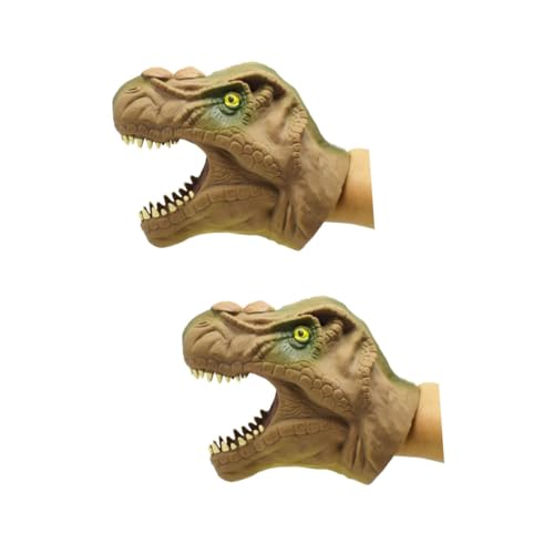 BESTonZON 2 Stück Tierhandpuppe Kinderspielzeug Kinderspielzeug Hand Und Fingerspielzeug Dinosaurier Handpuppe Rollenspielspielzeug von BESTonZON