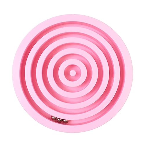 BESTonZON 2 Stücke Balancierendes Perlenspielzeug stressabbau dekompressionsspielzeug Langlebiges Pinch Toy Labyrinth Ball Labyrinth Puzzles Perlen Bambus Rosa von BESTonZON