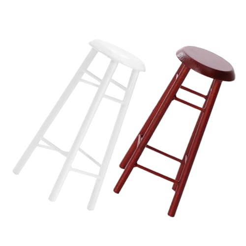 BESTonZON 2 Stücke Miniatur Holz Barhocker DIY Puppenhaus Möbel Vielseitig Anpassbar Langlebig für Küche Wohnzimmer und Bar Szenen BESTonZON 2 Stücke Miniatur Holz Barhocker DIY Puppenhaus Möbel Vielseitig Anpassbar Langlebig für Küche Wohnzimmer und Bar Szenen von BESTonZON