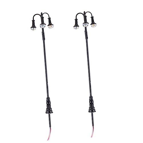 BESTonZON 2 Stücke Miniatur Straßenlaternen Modellbahn Spur z Landschaftsbau Straßenlaterne Sandtisch Materialien Realistische 3-straßenlaterne BESTonZON 2 Stücke Miniatur Straßenlaternen Modellbahn Spur z Landschaftsbau Straßenlaterne Sandtisch Materialien Realistische 3-straßenlaterne von BESTonZON