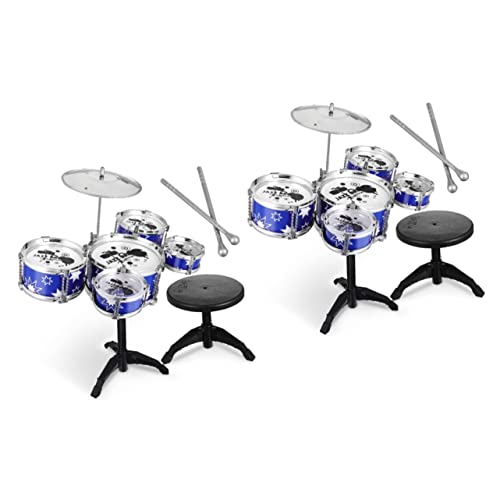 BESTonZON 2 Teiliges Set Schlagzeug Spielzeug Spielzeug Für Kleinkinder Jazz Schlagzeug Für Kinder Schlagzeug Spielset Percussion Musikinstrumente Jazz Schlagzeug Instrumente von BESTonZON